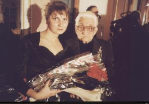 С.Д. Умников и Е.В. Абарова на вручении Царскосельской премии